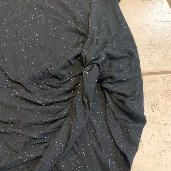 Lane Bryant Black Sparkle Ruched & Knot Detail Top - Plus Size 18/20 - Picture 2 of 8